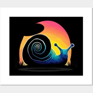 Snail Silhoutte Posters and Art